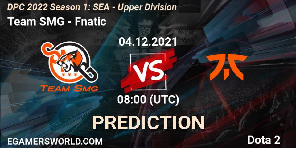 Team SMG - Fnatic: Maç tahminleri. 04.12.2021 at 08:02, Dota 2, DPC 2022 Season 1: SEA - Upper Division
