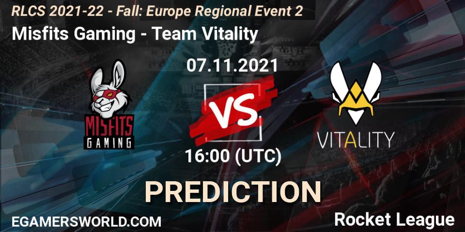 Misfits Gaming - Team Vitality: Maç tahminleri. 07.11.2021 at 16:00, Rocket League, RLCS 2021-22 - Fall: Europe Regional Event 2