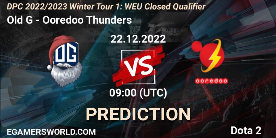 Old G - Ooredoo Thunders: Maç tahminleri. 22.12.22, Dota 2, DPC 2022/2023 Winter Tour 1: WEU Closed Qualifier