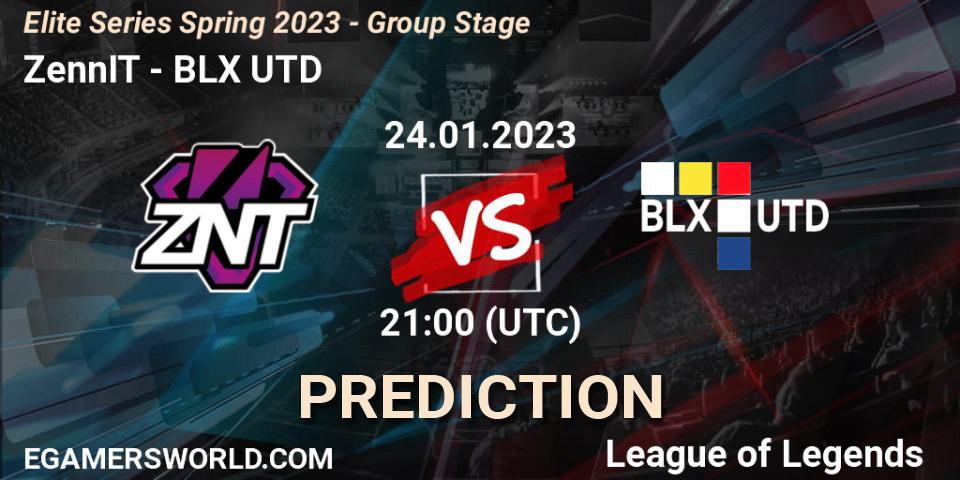 ZennIT - BLX UTD: Maç tahminleri. 24.01.2023 at 21:00, LoL, Elite Series Spring 2023 - Group Stage