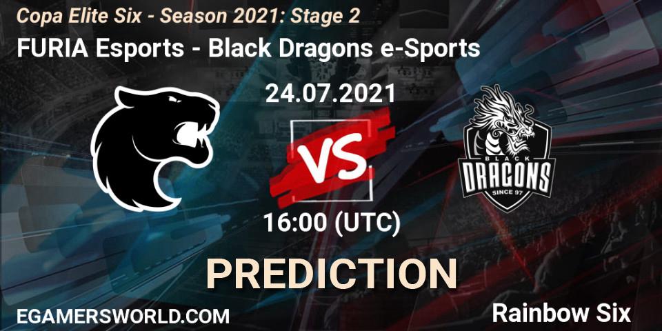 FURIA Esports - Black Dragons e-Sports: Maç tahminleri. 24.07.2021 at 16:00, Rainbow Six, Copa Elite Six - Season 2021: Stage 2