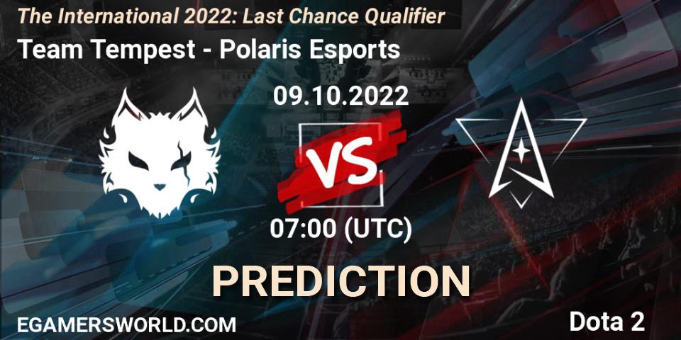 Team Tempest - Polaris Esports: Maç tahminleri. 09.10.2022 at 07:25, Dota 2, The International 2022: Last Chance Qualifier