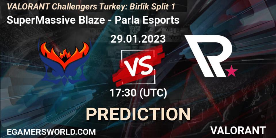 SuperMassive Blaze - Parla Esports: Maç tahminleri. 29.01.23, VALORANT, VALORANT Challengers 2023 Turkey: Birlik Split 1
