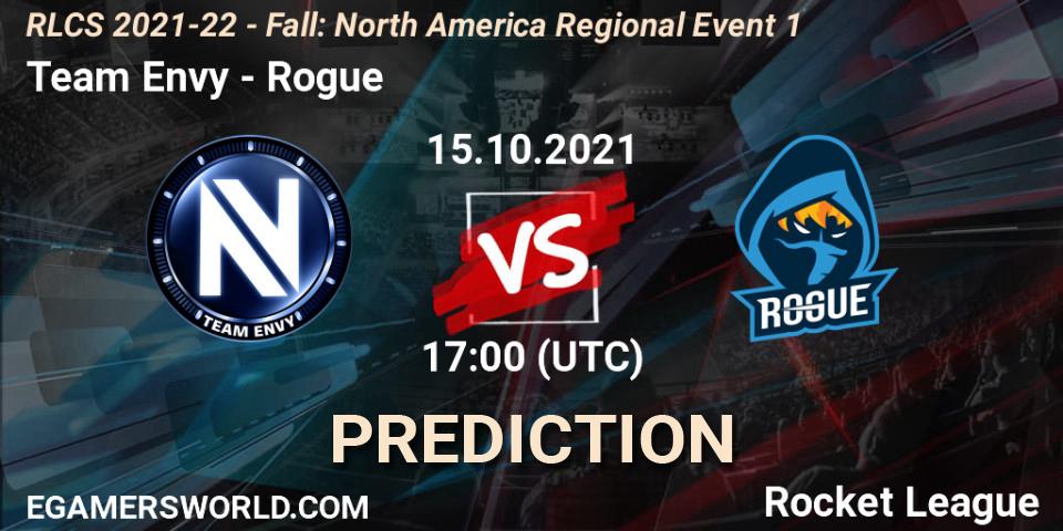 Team Envy - Rogue: Maç tahminleri. 15.10.2021 at 17:00, Rocket League, RLCS 2021-22 - Fall: North America Regional Event 1