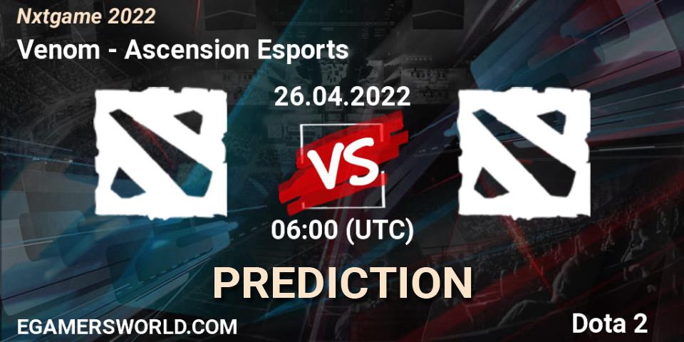 Venom - Ascension Esports: Maç tahminleri. 26.04.2022 at 06:00, Dota 2, Nxtgame 2022