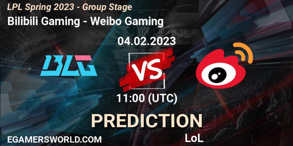 Bilibili Gaming - Weibo Gaming: Maç tahminleri. 04.02.2023 at 12:20, LoL, LPL Spring 2023 - Group Stage