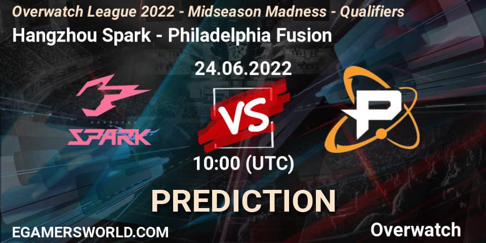 Hangzhou Spark - Philadelphia Fusion: Maç tahminleri. 01.07.2022 at 10:00, Overwatch, Overwatch League 2022 - Midseason Madness - Qualifiers