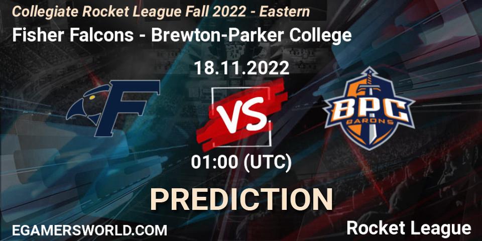 Fisher Falcons - Brewton-Parker College: Maç tahminleri. 18.11.2022 at 01:00, Rocket League, Collegiate Rocket League Fall 2022 - Eastern