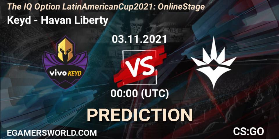 Keyd - Havan Liberty: Maç tahminleri. 03.11.2021 at 00:00, Counter-Strike (CS2), The IQ Option Latin American Cup 2021: Online Stage
