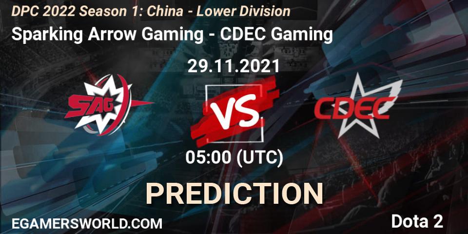 Sparking Arrow Gaming - CDEC Gaming: Maç tahminleri. 29.11.2021 at 04:59, Dota 2, DPC 2022 Season 1: China - Lower Division