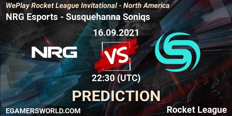 NRG Esports - Susquehanna Soniqs: Maç tahminleri. 16.09.2021 at 22:30, Rocket League, WePlay Rocket League Invitational - North America
