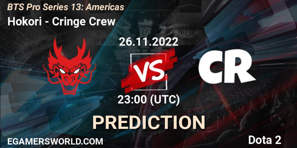 Hokori - Cringe Crew: Maç tahminleri. 26.11.22, Dota 2, BTS Pro Series 13: Americas
