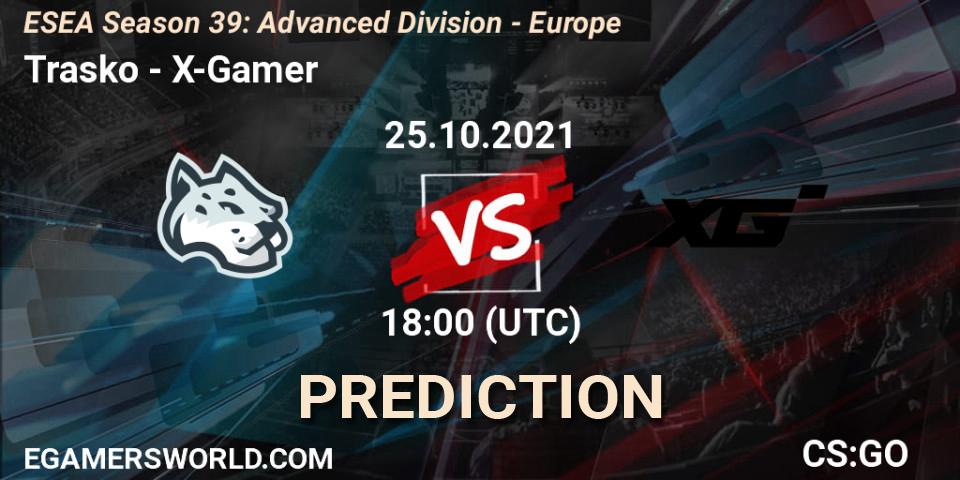 Trasko - X-Gamer: Maç tahminleri. 25.10.2021 at 18:00, Counter-Strike (CS2), ESEA Season 39: Advanced Division - Europe
