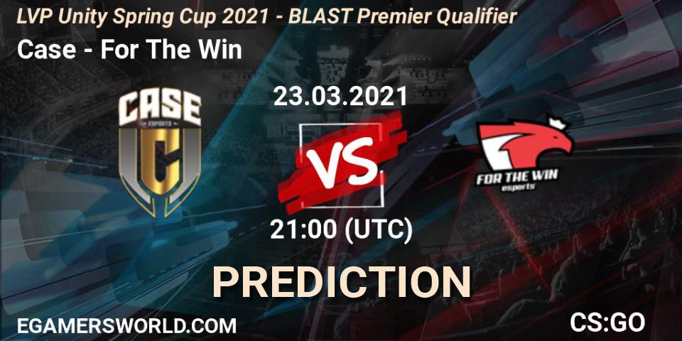 Case - For The Win: Maç tahminleri. 23.03.2021 at 21:00, Counter-Strike (CS2), LVP Unity Cup Spring 2021 - BLAST Premier Qualifier
