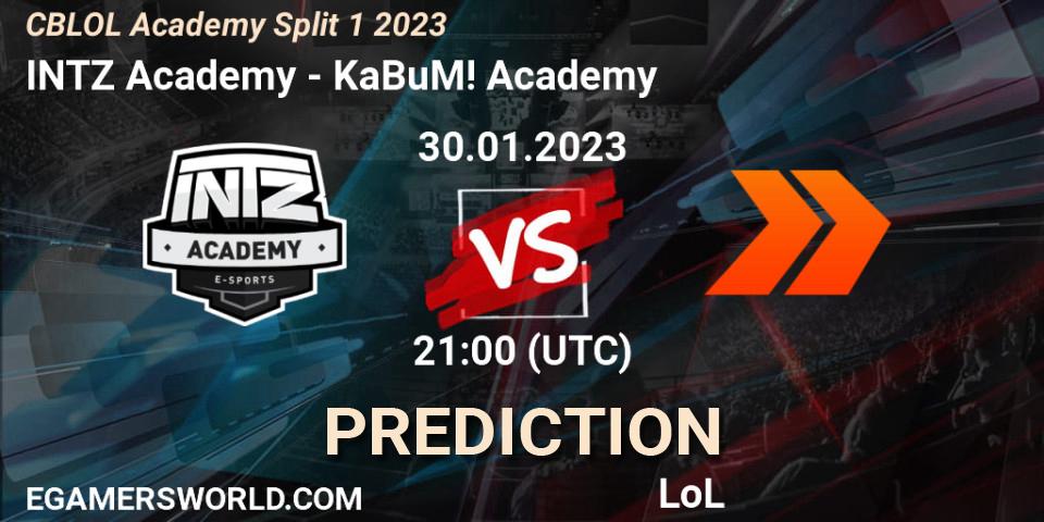 INTZ Academy - KaBuM! Academy: Maç tahminleri. 30.01.23, LoL, CBLOL Academy Split 1 2023