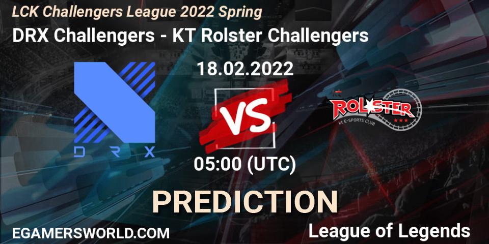DRX Challengers - KT Rolster Challengers: Maç tahminleri. 18.02.2022 at 05:00, LoL, LCK Challengers League 2022 Spring