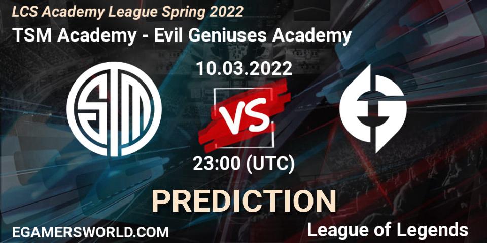 TSM Academy - Evil Geniuses Academy: Maç tahminleri. 10.03.2022 at 23:00, LoL, LCS Academy League Spring 2022