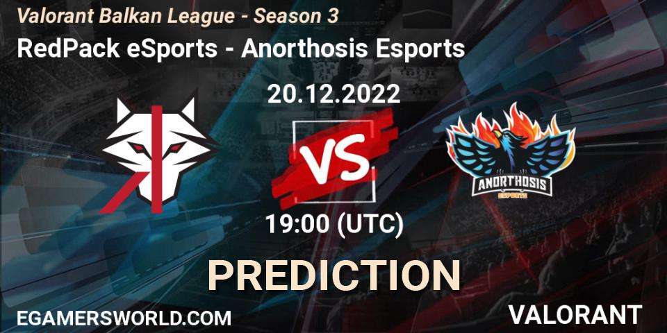 RedPack eSports - Anorthosis Esports: Maç tahminleri. 20.12.2022 at 19:00, VALORANT, Valorant Balkan League - Season 3