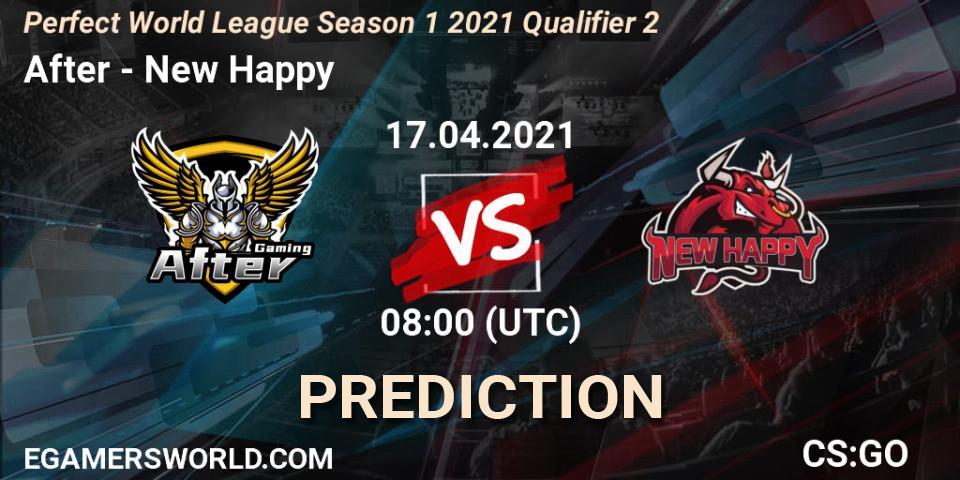After - New Happy: Maç tahminleri. 17.04.2021 at 08:00, Counter-Strike (CS2), Perfect World League Season 1 2021 Qualifier 2