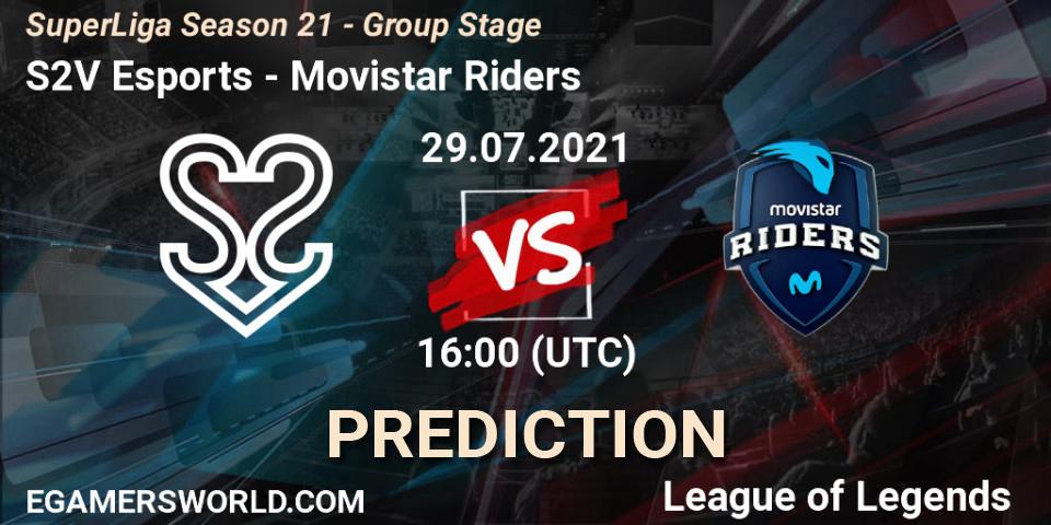 S2V Esports - Movistar Riders: Maç tahminleri. 29.07.21, LoL, SuperLiga Season 21 - Group Stage 