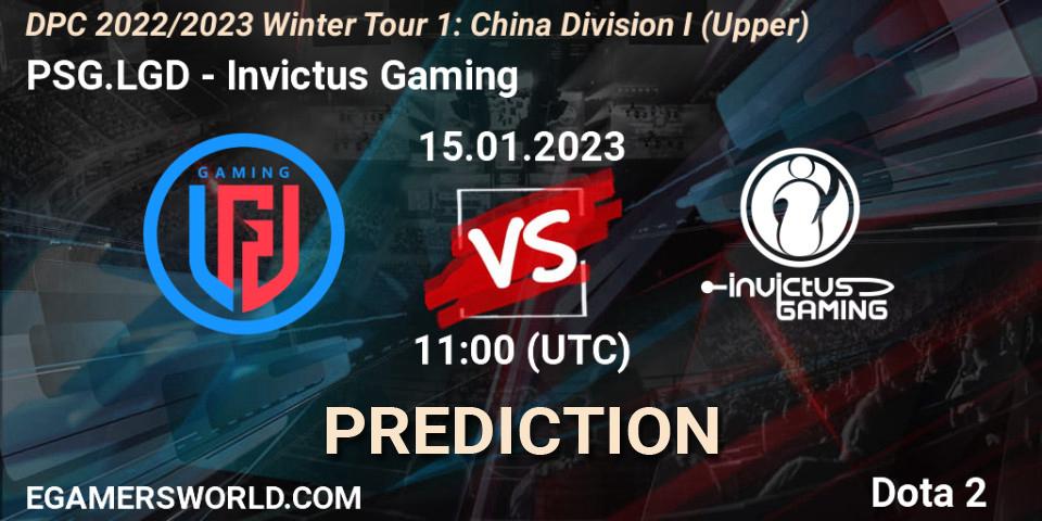 PSG.LGD - Invictus Gaming: Maç tahminleri. 15.01.23, Dota 2, DPC 2022/2023 Winter Tour 1: CN Division I (Upper)