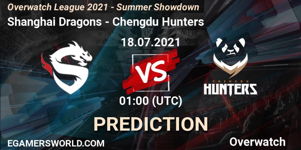 Shanghai Dragons - Chengdu Hunters: Maç tahminleri. 18.07.2021 at 01:00, Overwatch, Overwatch League 2021 - Summer Showdown