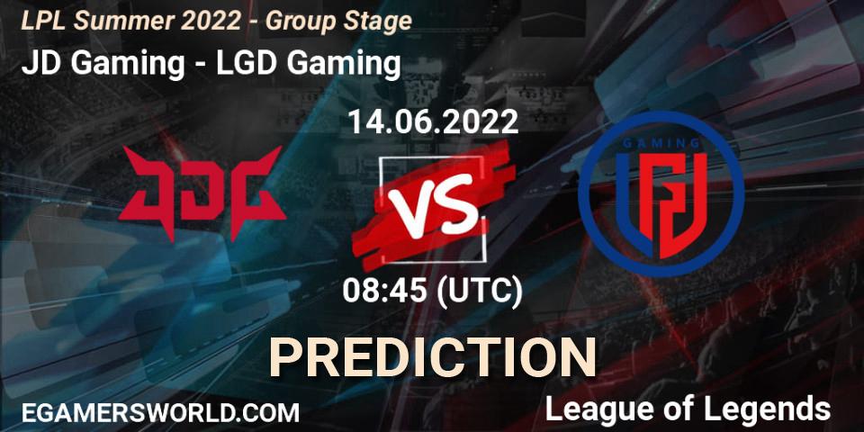 JD Gaming - LGD Gaming: Maç tahminleri. 14.06.22, LoL, LPL Summer 2022 - Group Stage