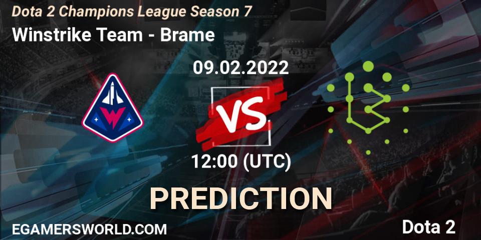 Winstrike Team - Brame: Maç tahminleri. 09.02.2022 at 12:40, Dota 2, Dota 2 Champions League 2022 Season 7