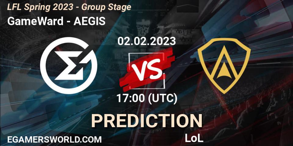 GameWard - AEGIS: Maç tahminleri. 02.02.2023 at 17:00, LoL, LFL Spring 2023 - Group Stage