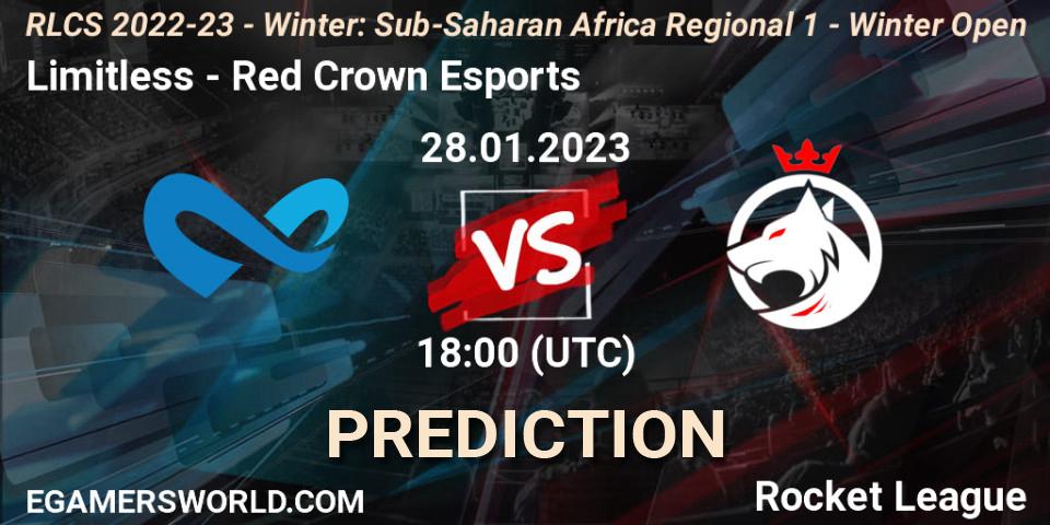 Limitless - Red Crown Esports: Maç tahminleri. 28.01.23, Rocket League, RLCS 2022-23 - Winter: Sub-Saharan Africa Regional 1 - Winter Open