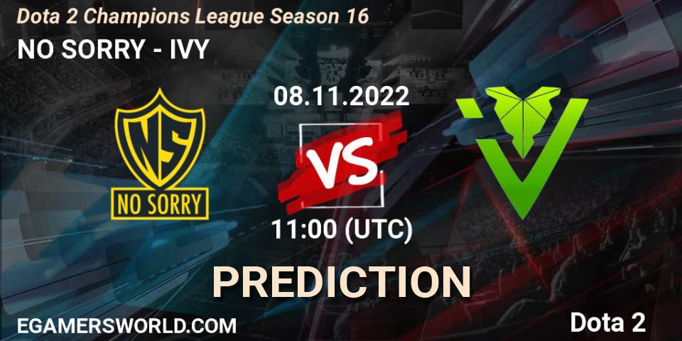 NO SORRY - IVY: Maç tahminleri. 08.11.2022 at 11:08, Dota 2, Dota 2 Champions League Season 16