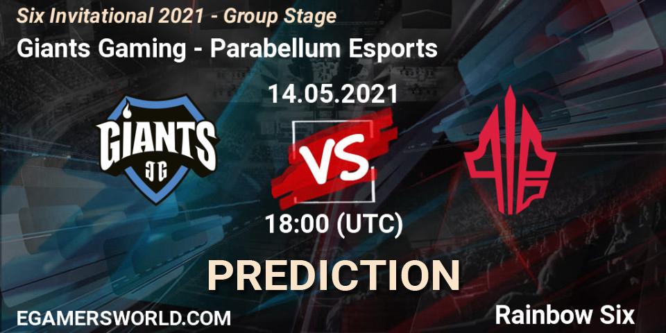 Giants Gaming - Parabellum Esports: Maç tahminleri. 14.05.21, Rainbow Six, Six Invitational 2021 - Group Stage