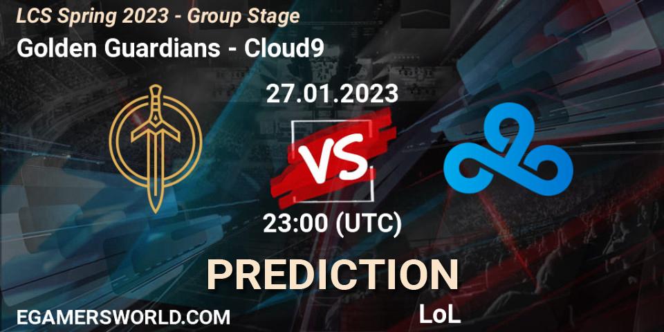 Golden Guardians - Cloud9: Maç tahminleri. 27.01.23, LoL, LCS Spring 2023 - Group Stage