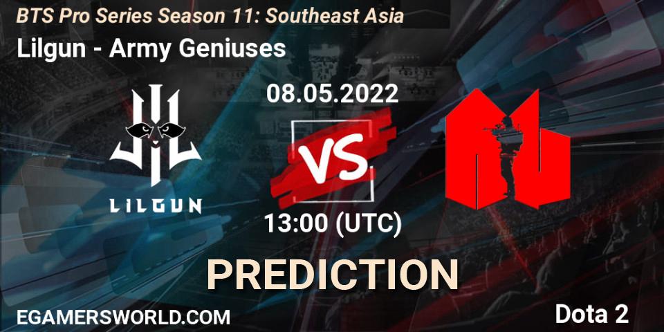 Lilgun - Army Geniuses: Maç tahminleri. 08.05.2022 at 13:14, Dota 2, BTS Pro Series Season 11: Southeast Asia