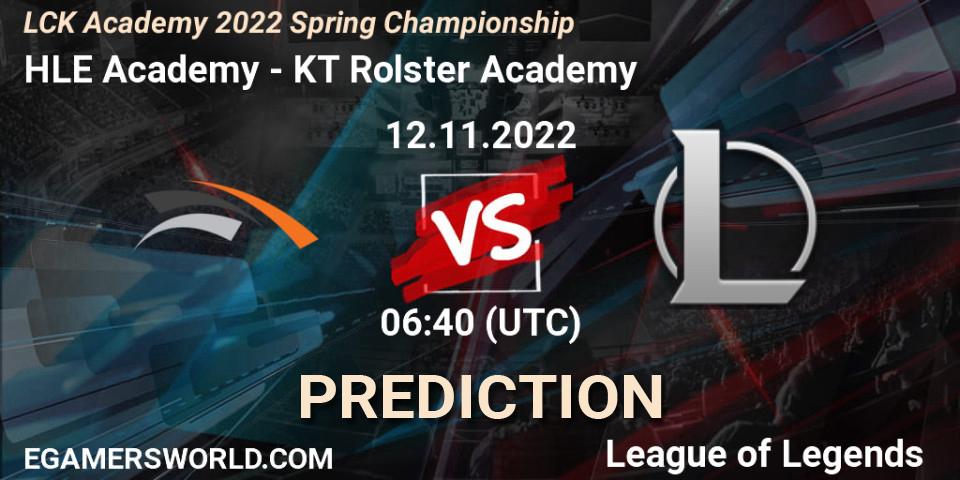 HLE Academy - KT Rolster Academy: Maç tahminleri. 12.11.2022 at 06:40, LoL, LCK Academy 2022 Spring Championship