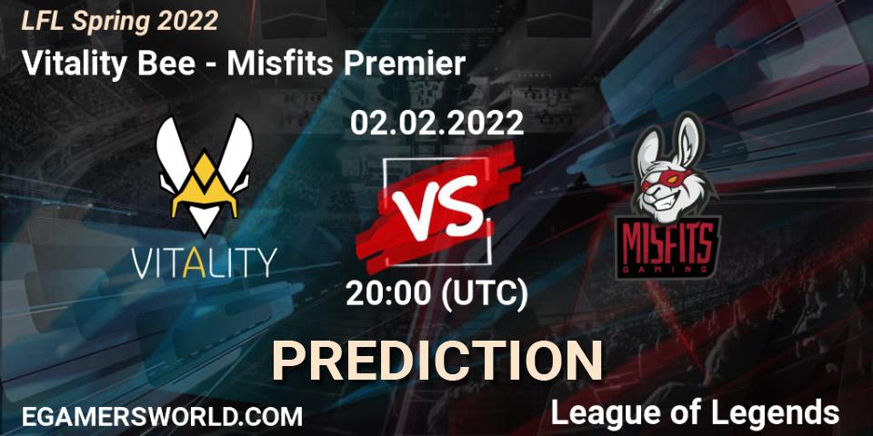 Vitality Bee - Misfits Premier: Maç tahminleri. 02.02.2022 at 20:00, LoL, LFL Spring 2022