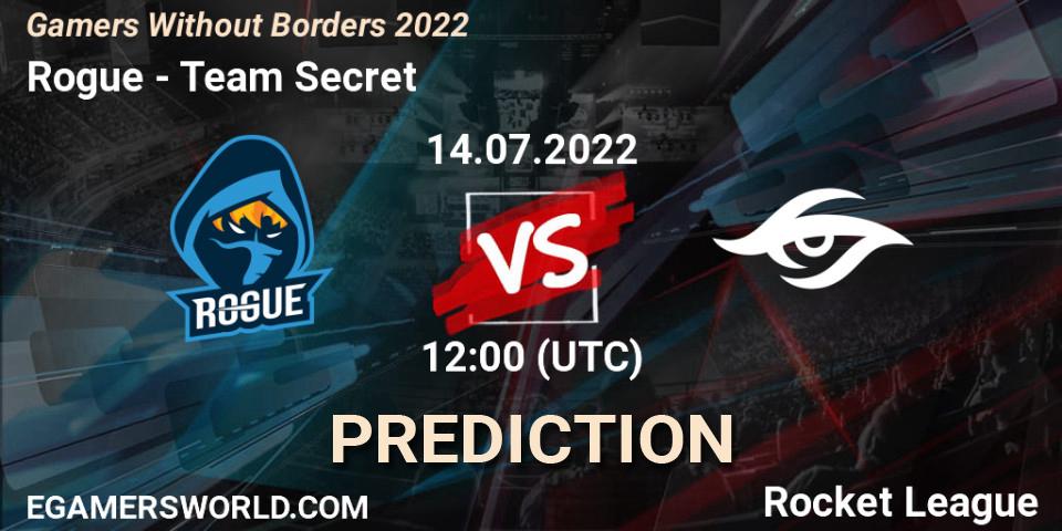 Rogue - Team Secret: Maç tahminleri. 14.07.22, Rocket League, Gamers Without Borders 2022