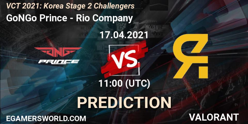 GoNGo Prince - Rio Company: Maç tahminleri. 17.04.2021 at 11:30, VALORANT, VCT 2021: Korea Stage 2 Challengers