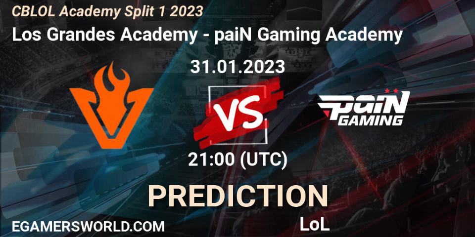Los Grandes Academy - paiN Gaming Academy: Maç tahminleri. 31.01.23, LoL, CBLOL Academy Split 1 2023