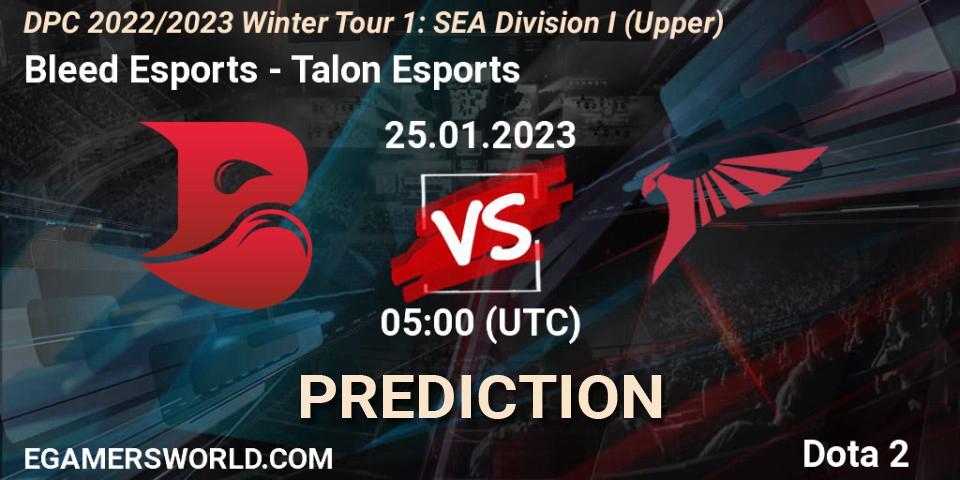 Bleed Esports - Talon Esports: Maç tahminleri. 25.01.23, Dota 2, DPC 2022/2023 Winter Tour 1: SEA Division I (Upper)