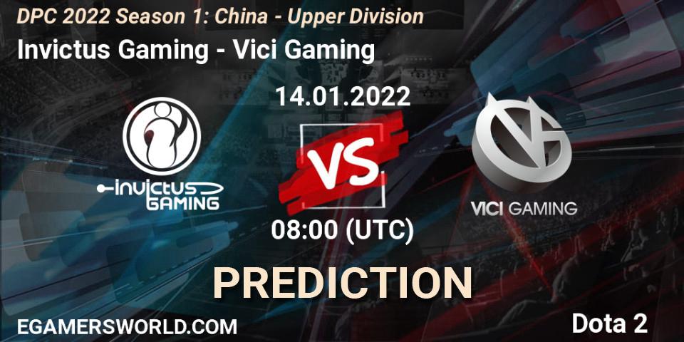 Invictus Gaming - Vici Gaming: Maç tahminleri. 14.01.22, Dota 2, DPC 2022 Season 1: China - Upper Division