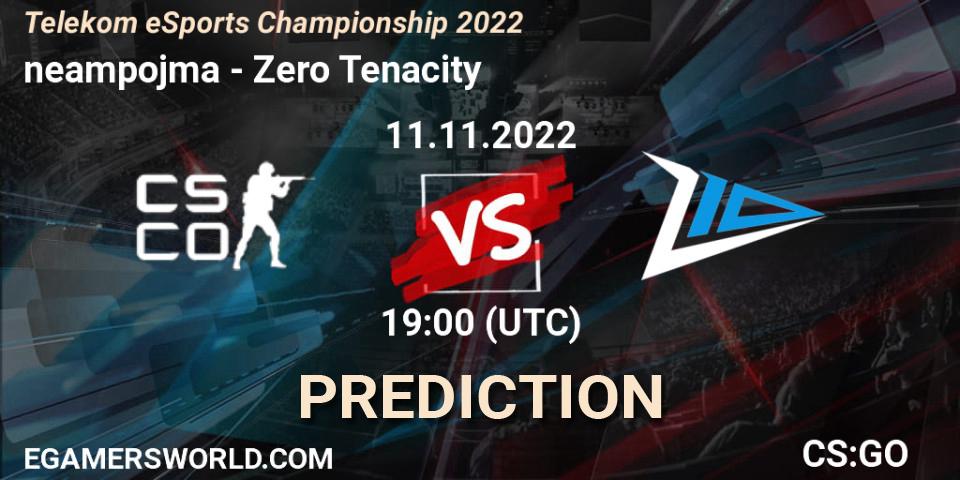 neampojma - Zero Tenacity: Maç tahminleri. 11.11.22, CS2 (CS:GO), Telekom eSports Championship 2022