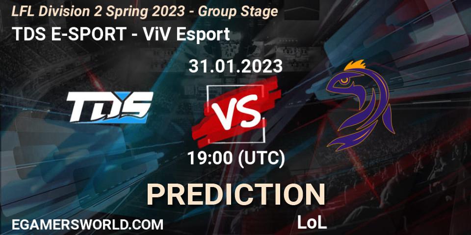 TDS E-SPORT - ViV Esport: Maç tahminleri. 31.01.23, LoL, LFL Division 2 Spring 2023 - Group Stage