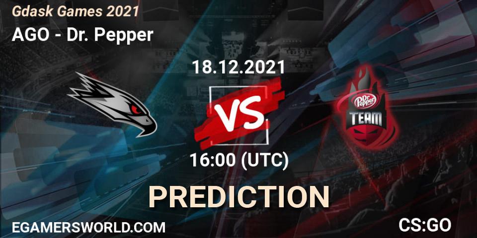 AGO - Dr. Pepper: Maç tahminleri. 18.12.2021 at 17:00, Counter-Strike (CS2), Gdańsk Games 2021