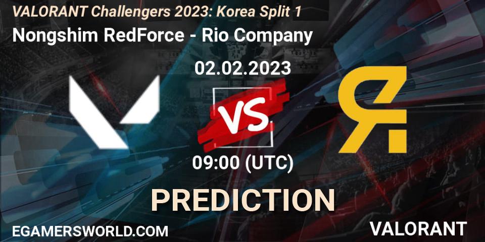 Nongshim RedForce - Rio Company: Maç tahminleri. 02.02.23, VALORANT, VALORANT Challengers 2023: Korea Split 1