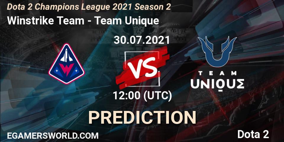Winstrike Team - Team Unique: Maç tahminleri. 30.07.2021 at 12:00, Dota 2, Dota 2 Champions League 2021 Season 2