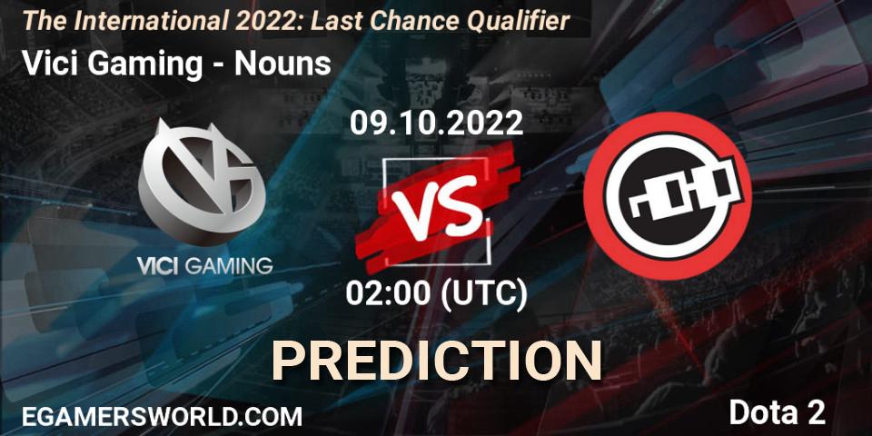 Vici Gaming - Nouns: Maç tahminleri. 09.10.22, Dota 2, The International 2022: Last Chance Qualifier