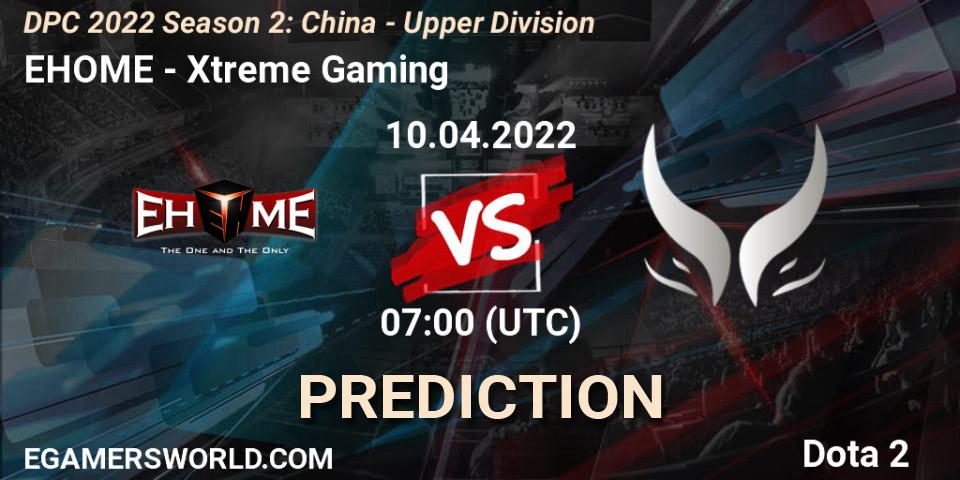 EHOME - Xtreme Gaming: Maç tahminleri. 13.04.2022 at 09:57, Dota 2, DPC 2021/2022 Tour 2 (Season 2): China Division I (Upper)