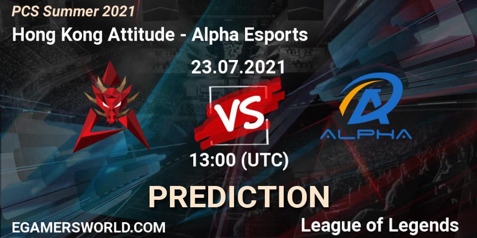 Hong Kong Attitude - Alpha Esports: Maç tahminleri. 23.07.21, LoL, PCS Summer 2021
