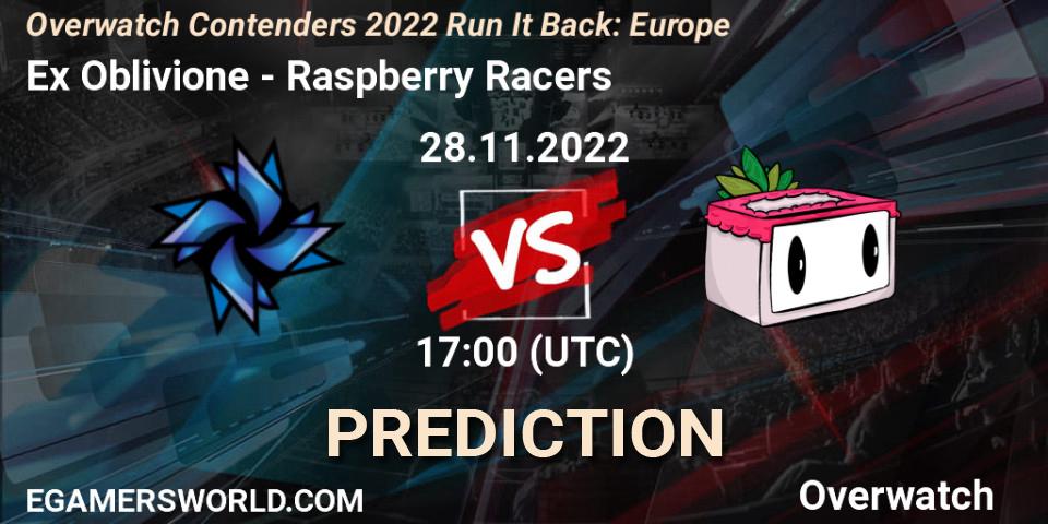 Ex Oblivione - Raspberry Racers: Maç tahminleri. 30.11.2022 at 17:00, Overwatch, Overwatch Contenders 2022 Run It Back: Europe